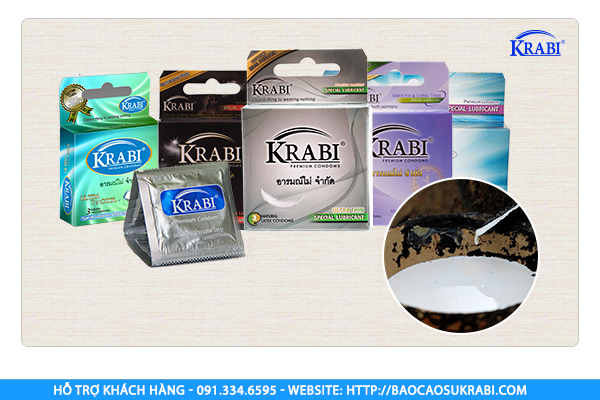 Bao cao su Krabi được làm từ mủ cao su tự nhiên.