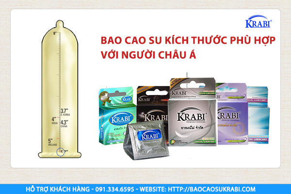 Bao cao su Krabi có kích thước ôm sát "cậu nhỏ" Việt.