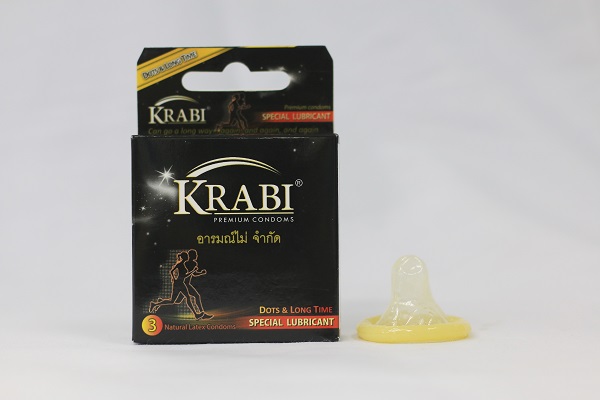 Bao cao su Krabi có gai và kéo dài thời gian – Dots & Longtime Krabi Premium Condoms